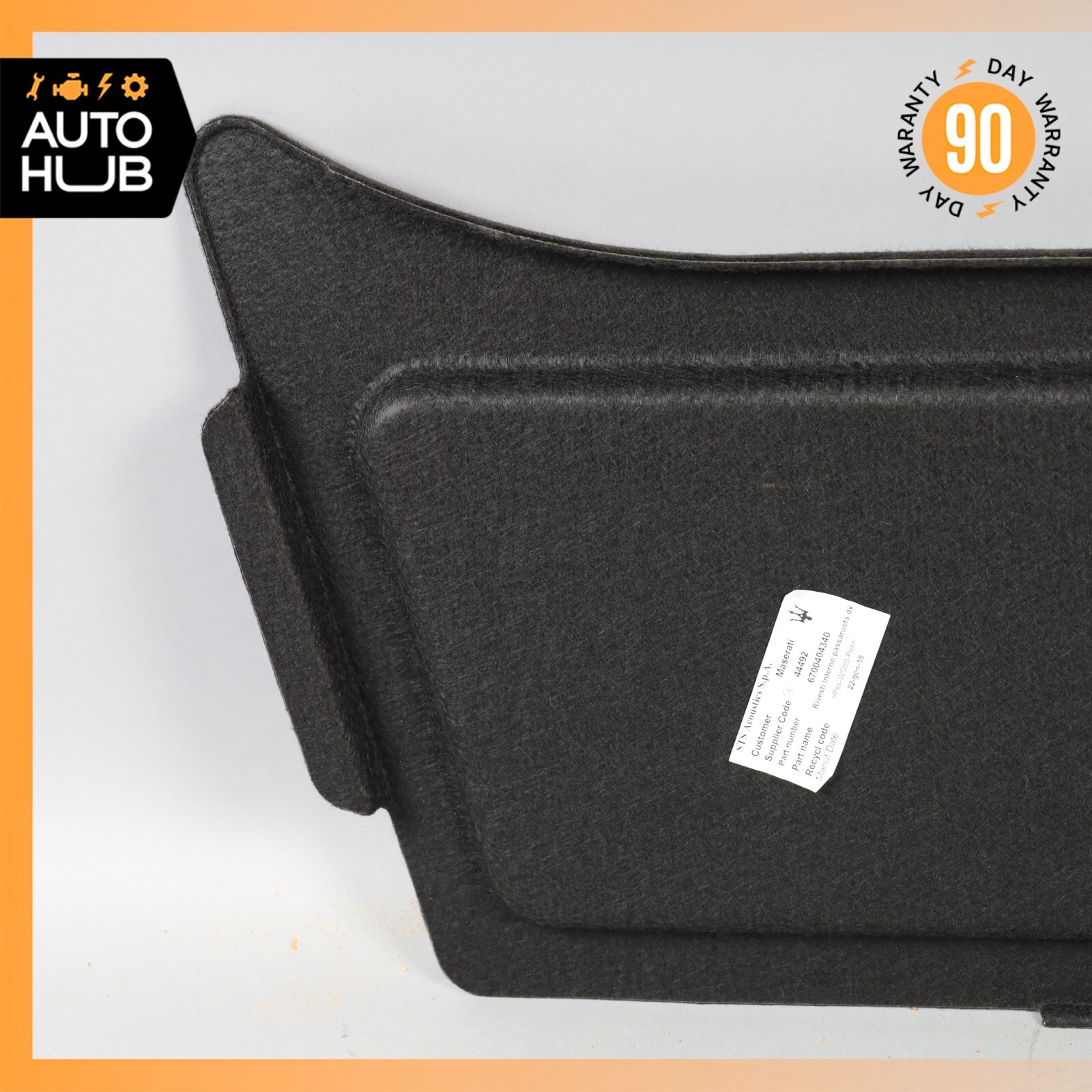 14-22 Maserati Ghibli M157 Rear Right Trunk Wheel Trim Panel Cover OEM