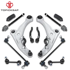 12x Front Lower Control Arm Sway Bars Tie Rods Boot for 2007-2013 Nissan Altima
