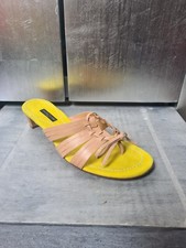 Neue SANDRO VICARI Sandalen Gr 39,5 Echtleder Sandaletten beige Pantoletten #311