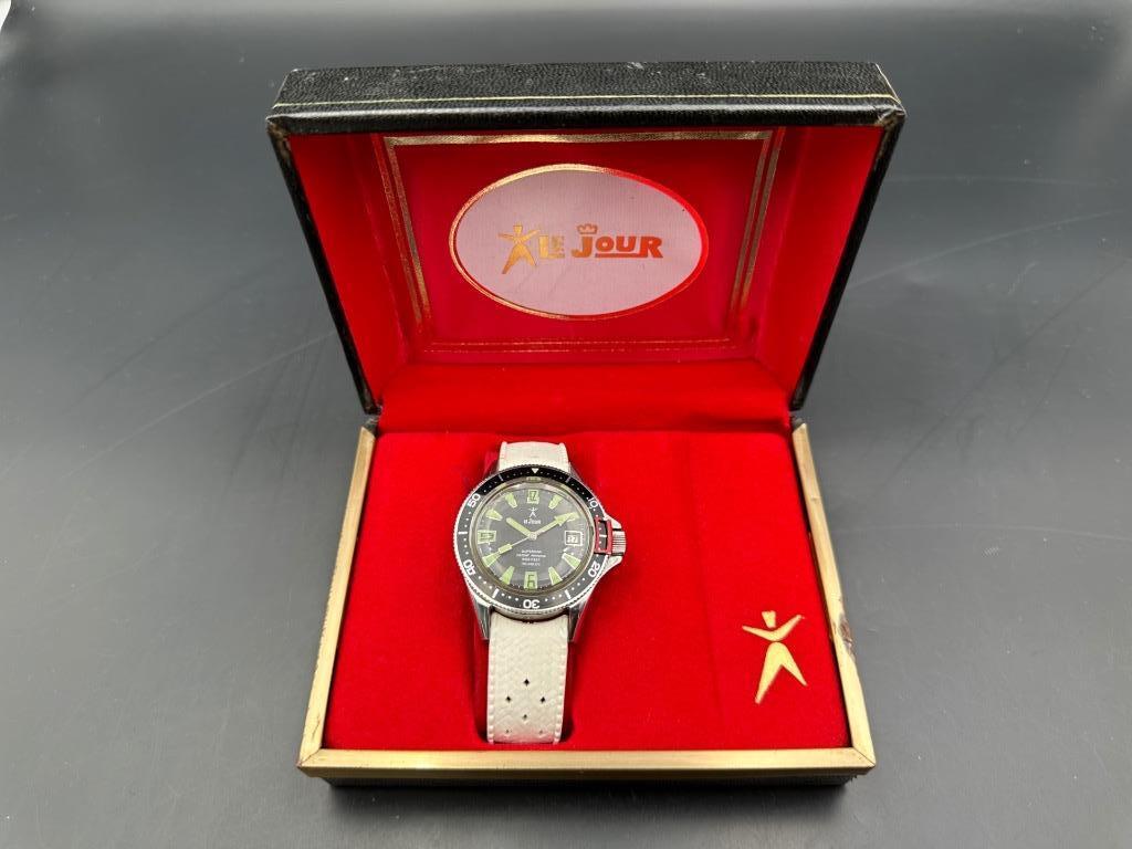 Vintage 1960s Lejour Yema Superman 999ft Diver Watch | eBay