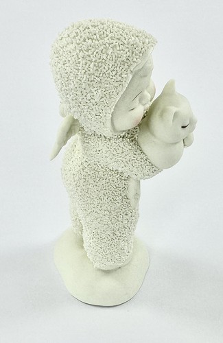Statuina bianca 4" reparto 56 cuccioli di neve angelo porta gattini �� - Foto 2 di 4