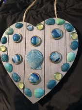 Valentine's Heart Shape Interior Decor Wall Hanging Shells Polymer Clay Rings