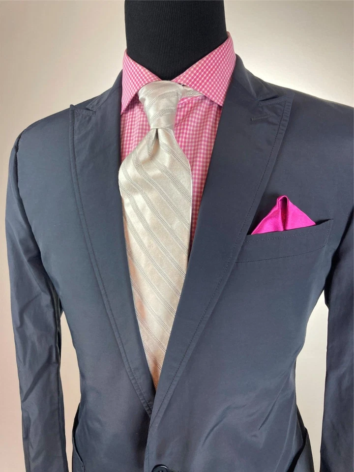 Disfraz Nacional Italiano Gris Oscuro Moderno 1Btn Chaqueta Deportiva 40 R Foto 2 de 4