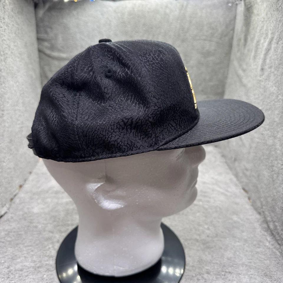 Jordan Jumpman Pro Snapback Hat Black Gold Metal Logo Adjustable Streetwear Cap - Image 4 of 4