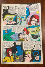 BATMAN in SUPER TEAM FAMILY #5 ART original comic color guide 1976 CAT EMERALD