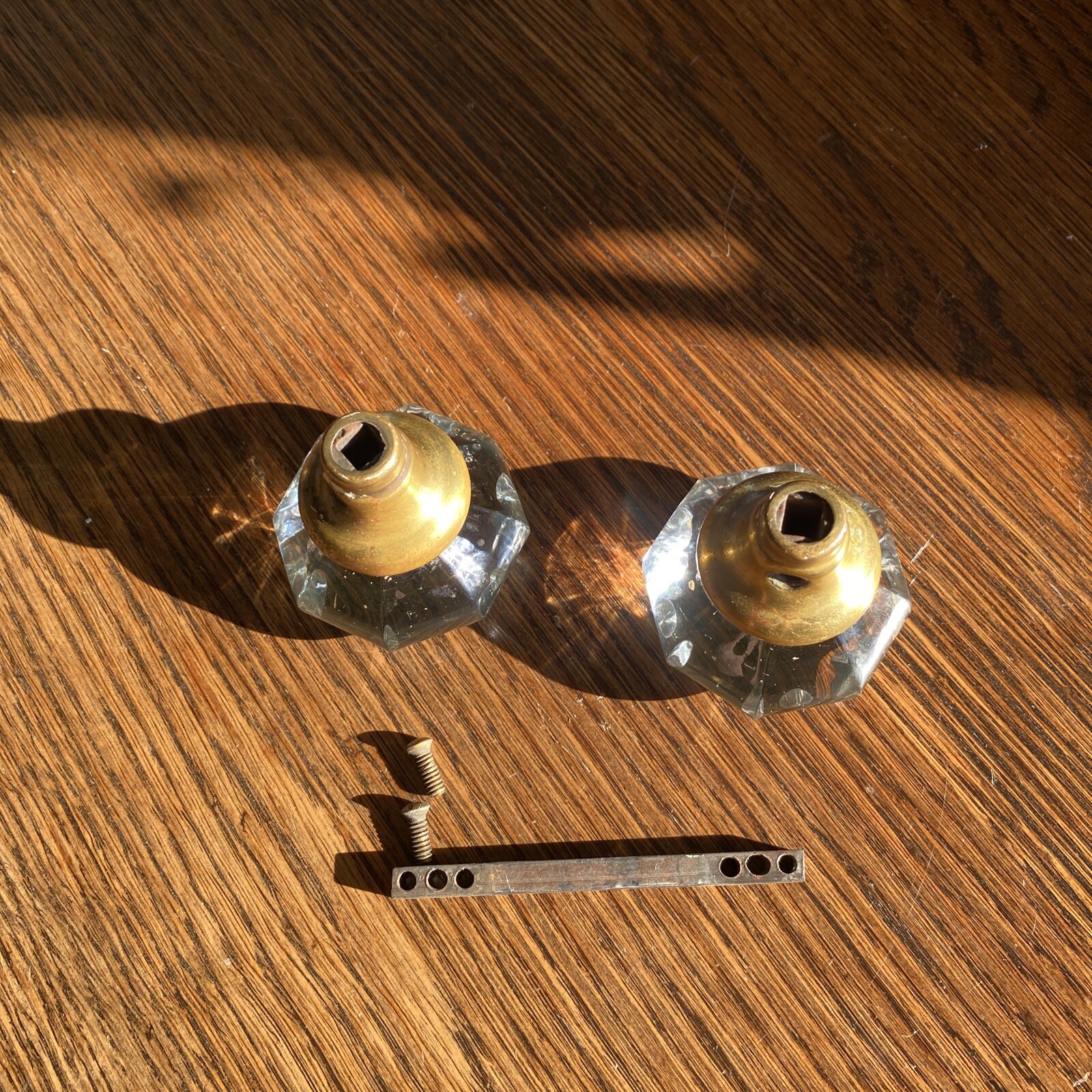 Rare Antique Vintage 2 1/2" Large Scalloped Glass Crystal Door Knobs eBay