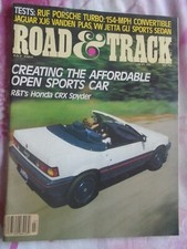 Road & Track Jul 1984 Ruf Porsche Turbo Cabrio, Honda CRX Spyder
