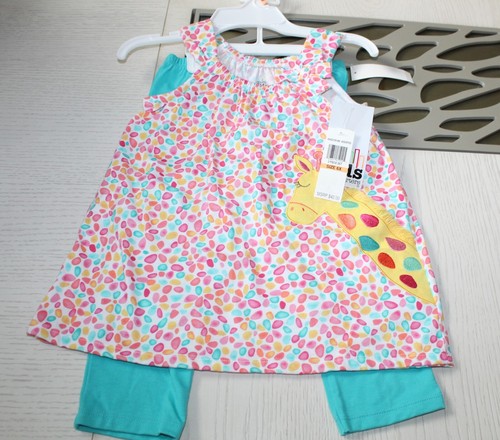 KIDS HEADQUARTERS Little Girls Draw-Straps Printed Tunic&Capri Leggings Set 6X - Picture 6 of 6