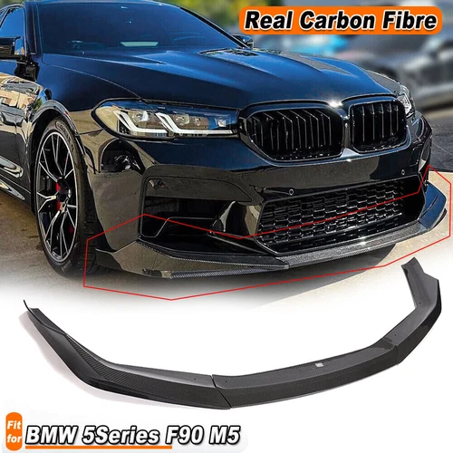 Für BMW 5er F90 M5 Limousine LCI 2021-22 Kohlefaser Front Stoßstange Lippe Splitter - Bild 3 von 12