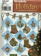 CHRISTMAS DECORATIONS - Ornaments/Treeskirt/Stockings/MORE - Simplicity 4810