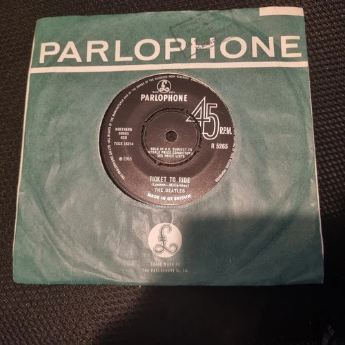 THE BEATLES - Ticket To Ride 7" Single Parlophone Records UK Pressing 1965