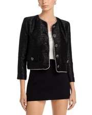 L agence Zell Sequined Tweed Jacket 895 Size 2