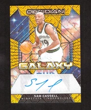 2023-24 Panini Obsidian Sam Cassell Gold Mojo Prizm Galaxy Ink Auto 08/10