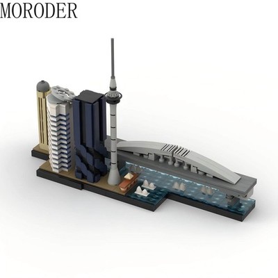 MOC Auckland skyline street view building  toy gift