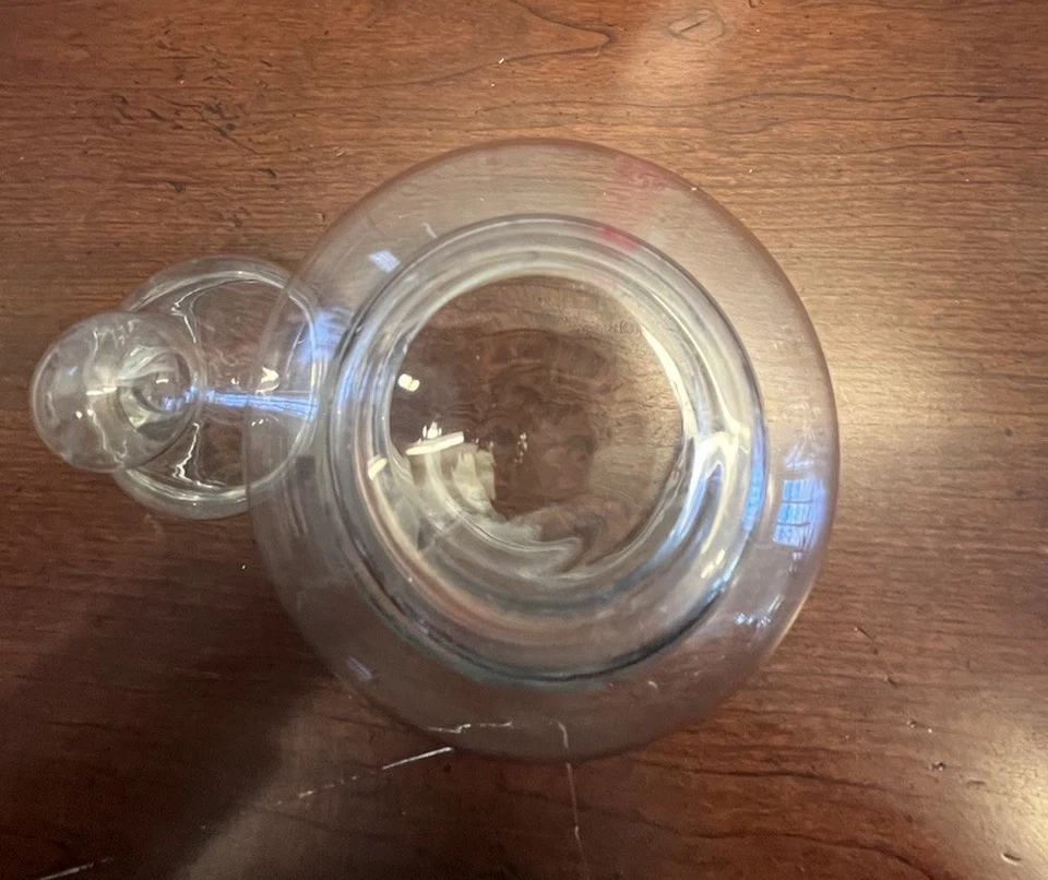 Clear Glass Apothecary Jar 7” Candy Decor Display Used - Image 4 of 4