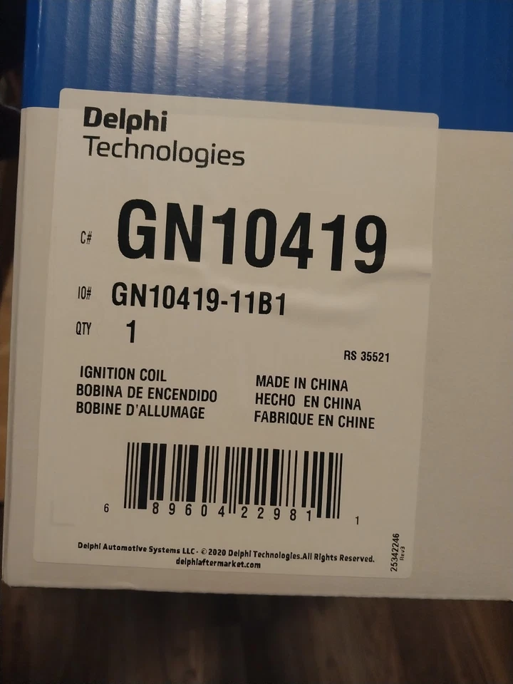 CADILLAC DEVILLE 2000-2005 Ignition Coil CASSETTE Delphi GN10419 NEW IN BOX! - Image 2 of 3