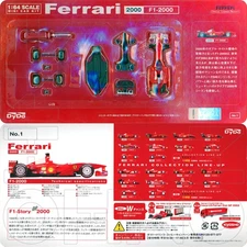 FERRARI F1-2000 #3 Michael Schumacher MINI CAR KIT KYOSHO DyDo 1:64 post f399