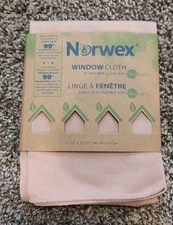 NORWEX Window Cloth Microfiber Cleaning Cloth Brown NEW 17.72x17.72
