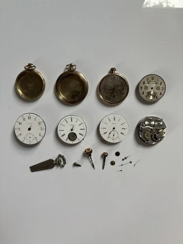 Antique Pocket Watch Collection 10k Gold Wadsworth, Elgin, Waltham, Continental
