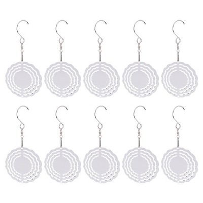 10Pcs 3 Inch Sublimation Wind Spinner Blanks 3D Wind Spinners Hanging Wind2181