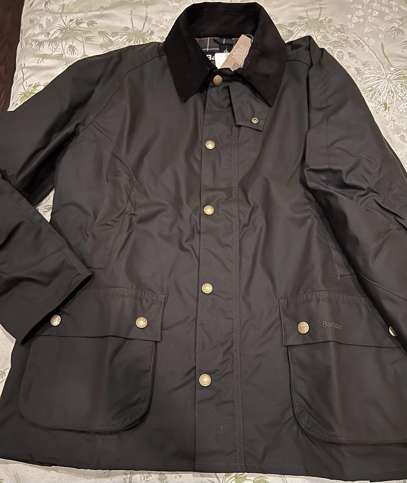Brand New BNWT BARBOUR  ASHBY WAX Cotton Jacket Coat in Olive XXL  image 3
