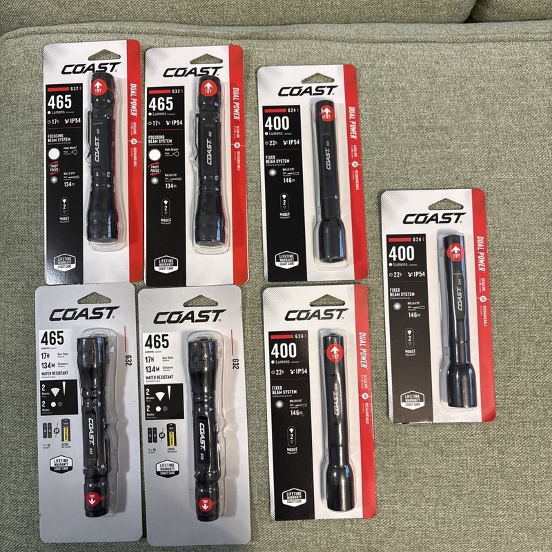 Lot Of 7 New Coast Flashlights