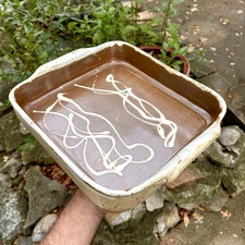 Pottery Works Flameware~Lasagna Pan~Terry Silverman~New Hampshire Stoneware