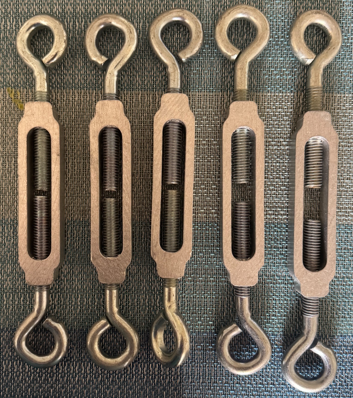 Eye & Eye Stainless Steel Turnbuckle 8" (closed) x 5/8" (eye opening) 5pc set