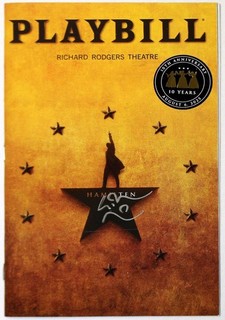 HAMILTON Broadway Lin Manuel Miranda Signed HAMILTEN 10 Anniversary Playbill BWB
