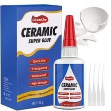 Ceramic Glue 1.23OZ, Ultra Strong Waterproof Heat-Resistant Clear Adhesive ...