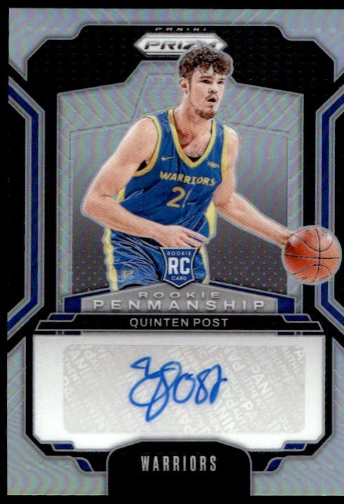 2024-25 Panini Prizm #RPE-QPO Quinten Post Rookie Penmanship Silver Warriors