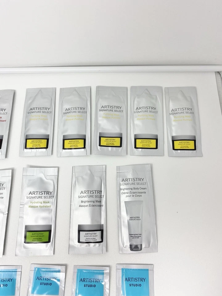 Lote 17 Tamaño Muestra Amway Productos Artistry Limpiador Mascarilla Loción Crema Exfoliante Foto 3 de 4
