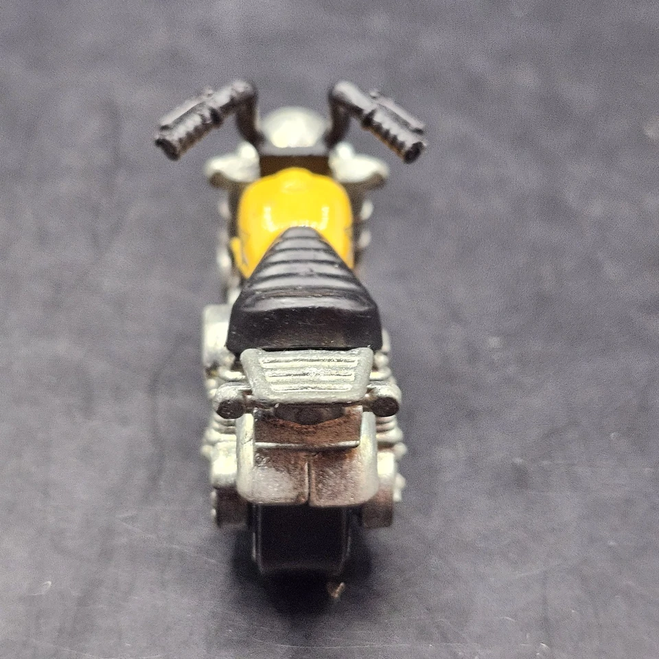 Vintage Honda Motorcycle Diecast Toy Bike Yellow Black Metal Model Japan 2 Inch - Image 3 of 4
