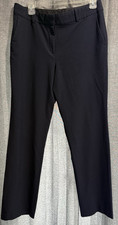 Ann Taylor Classic Dark Navy Blue Mid Rise Full Length Trouser Pants Womans Sz 8