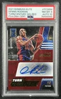 DENNIS RODMAN PSA 8 2021 PANINI DONRUSS ELITE TURN OF THE CENTURY AUTO RED 07/49