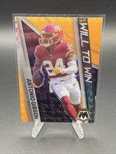 2022  Panini Mosaic Will to Win Orange Fluorescent /25 WW-19 Antonio Gibson