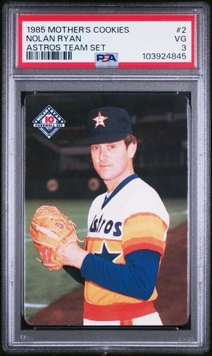 1985 Mother's Cookies Astros Team Set Baseball #2 Nolan Ryan PSA 10