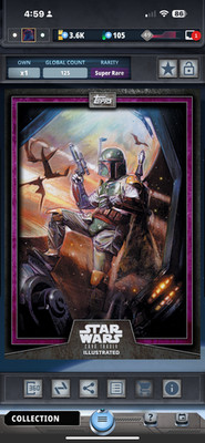 SWCT Star Wars Card Trader CTI Boba Fett Purple 125cc DIGITAL 2019