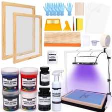 Caydo 51PCS All-in-One Screen Printing Kit with 50W LED UV Screen Printing Li...