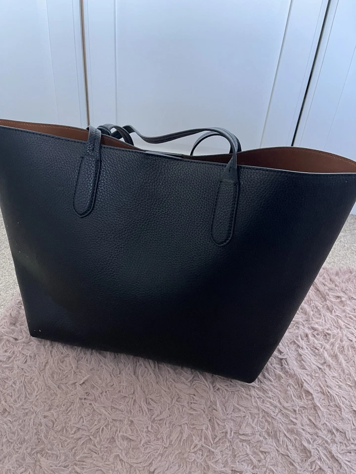 Ralph Lauren Large Black Tote Bag Leather Laptop - Image 3 of 4