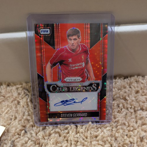 2025-26 Prizm FIFA Steven Gerrard Club Legends Signatures RED Prizm Autograph 