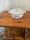 Vintage Anchor Hocking Fire King Blue Corn Flower 2 Quart Casserole W/ Lid Wow!