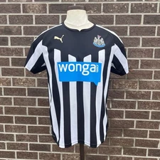Newcastle United 2014 2015 Black White BLANK Puma Wonga Home Jersey Shirt Kit M