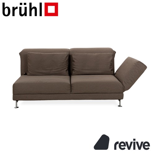 Brühl Moule Tissu Deux Places Canapé Braun Gris Manuel Fonction - Bild 1 von 12