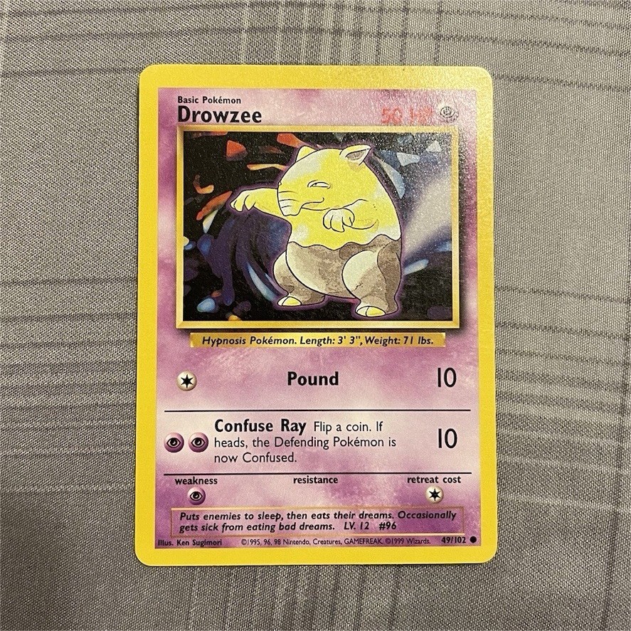 Pokémon TCG Drowzee 49/102 Unlimited Common LP+