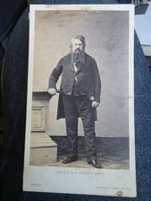 ANGRY VICTORIAN GENT, BUSHY BEARD c1860. PARIS MADE CDV BY NAYER & PIERSON