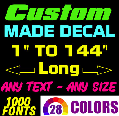 Custom Text Vinyl Lettering Sticker Decal Personalized  ANY TEXT - ANY NAME [A16