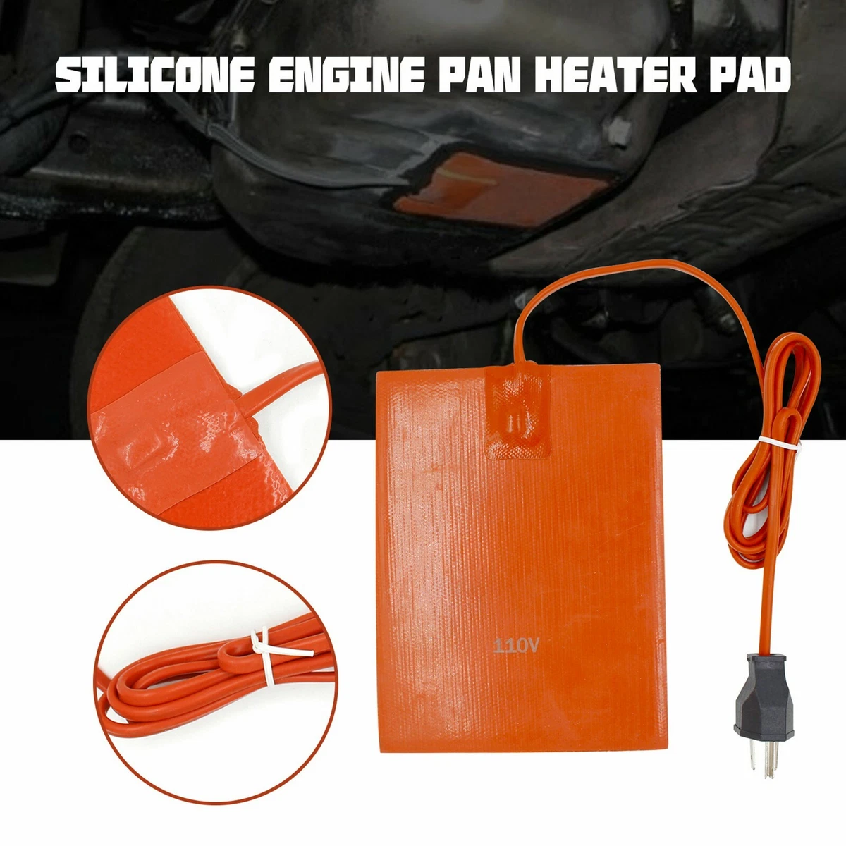 300W Car Engine Oil Pan Sump Tank Silicone Heating Pad US Plug 110V 15x20cm  | eBay