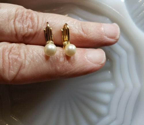 Vintage Marvella Clip On Faux Pearl Earrings Cost… - image 1