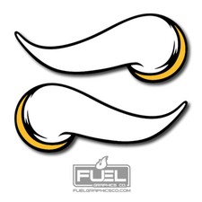 Minnesota Vikings Premium Vinyl Decal 2-Pack - SKOL VIKES! Show Your Horns